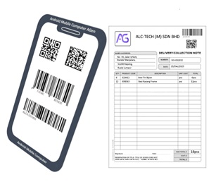 Image to show you scanning on delivery note