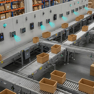 Totebox on conveyor